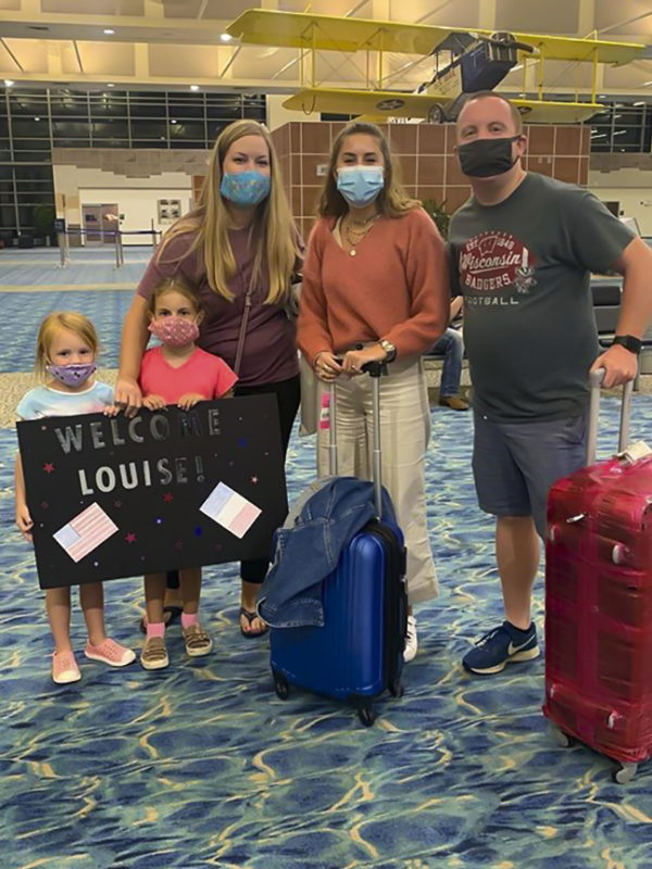 Louise à son arrivée